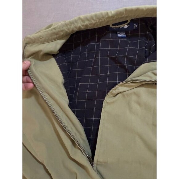 VTG‎ Polo Golf Ralph Lauren Jacket Adult Extra Large Beige Logo Full Zip Mens. - Picture 4 of 10